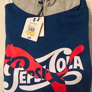 NEW Men's Puma X Pepsi Track Hoodie Pullover Blue